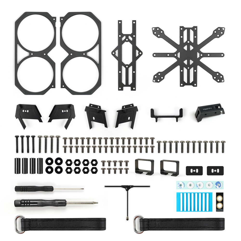 YMZFPV-Raumschiff-X1-100mm-Radstand-2-Zoll-Rahmen-Kit-fuumlr-DIY-Cinewhoop-RC-FPV-Renn-Drohne-2019611-4